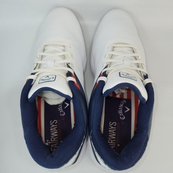 Callaway Fairways For Warriors Golf Shoes Mens Size 11 White Camo Links Sneakers - Picture 7 of 12